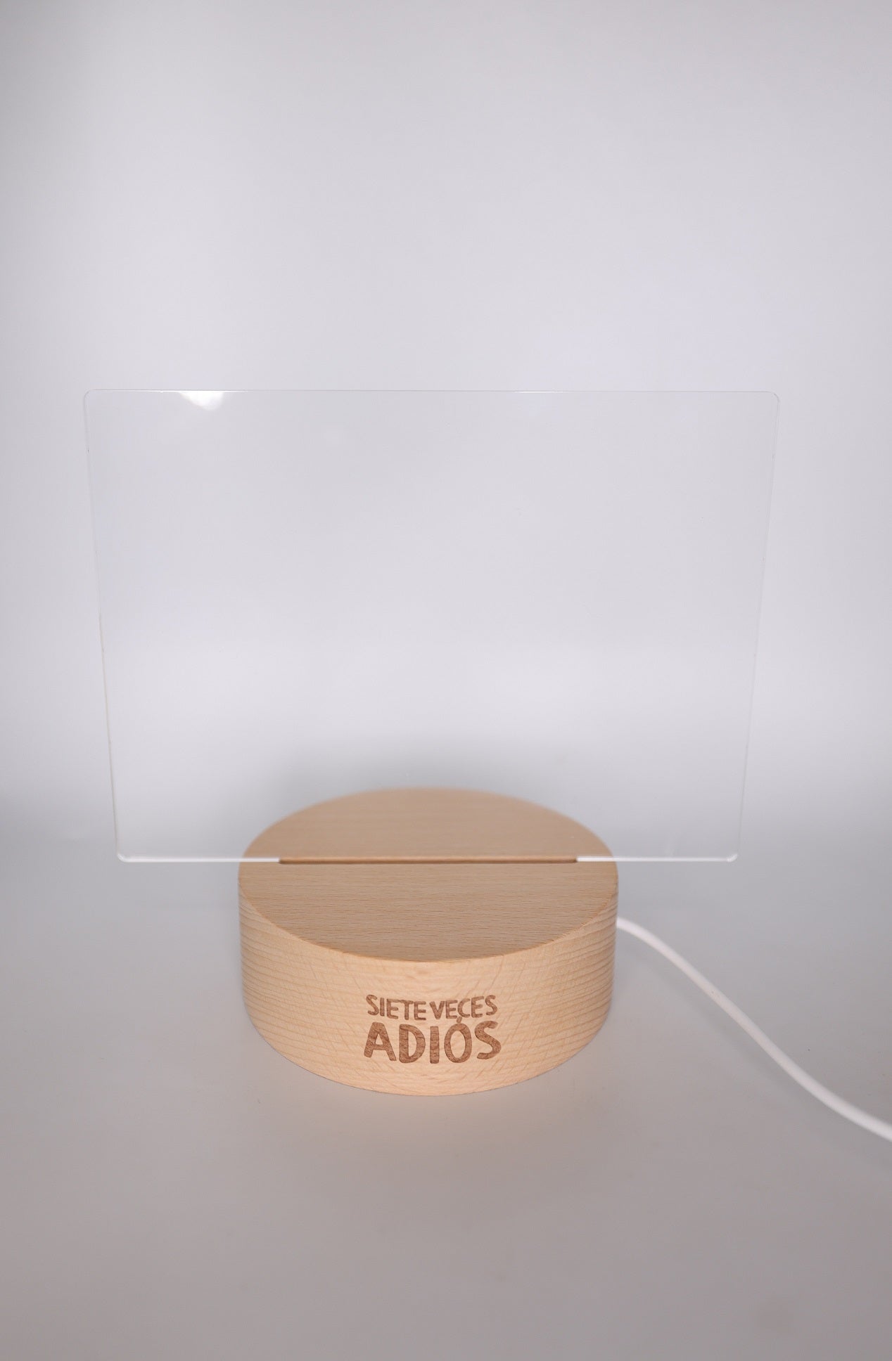 Pizarrón mágico/ lámpara LED Siete Veces Adiós