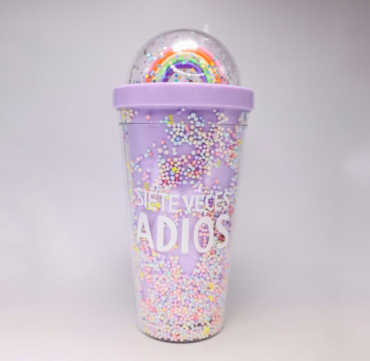 Vaso siete veces adiós arcoíris