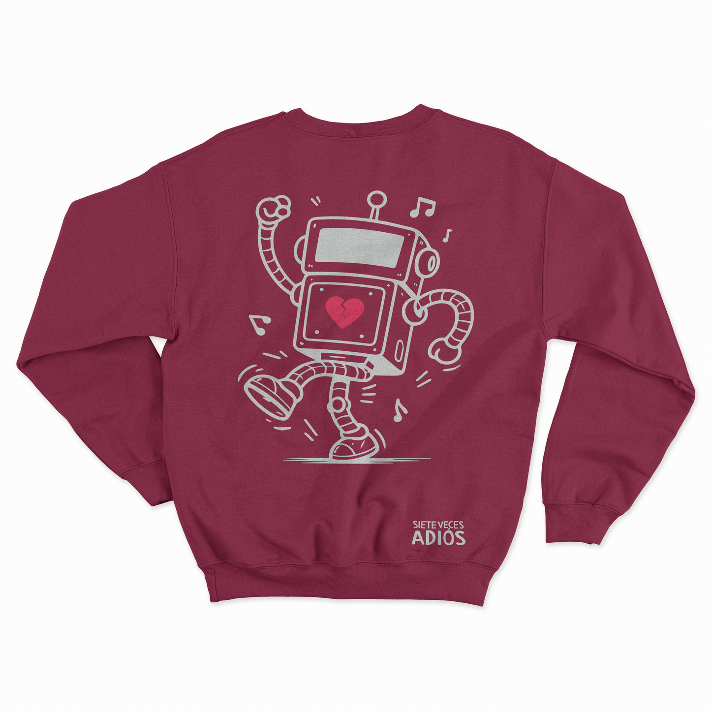 Hoodie unisex vino “El paso del robot"